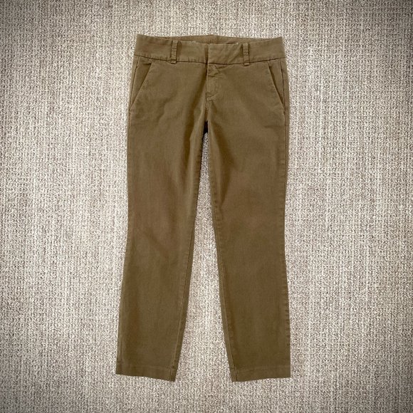 J. Crew Andie Chino Pants in Olive Moss - Picture 3 of 13